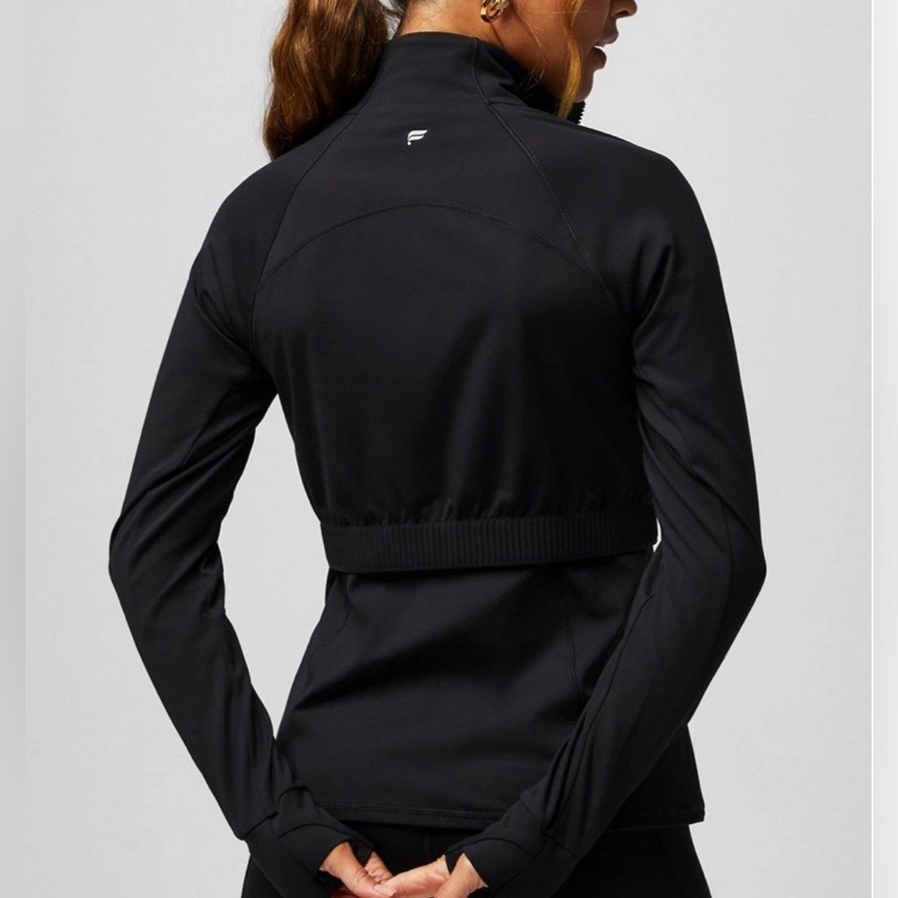 Black Fabletics Trinity Cold Weather Performance Jacket Size M Vent Pockets - Picture 14 of 14